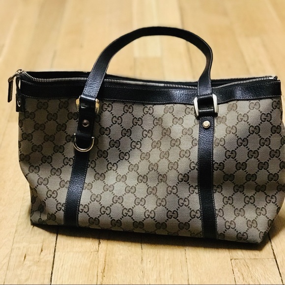 Authentic Gucci Abbey D Ring Tote Bag W/ Duster - Picture 2 of 7